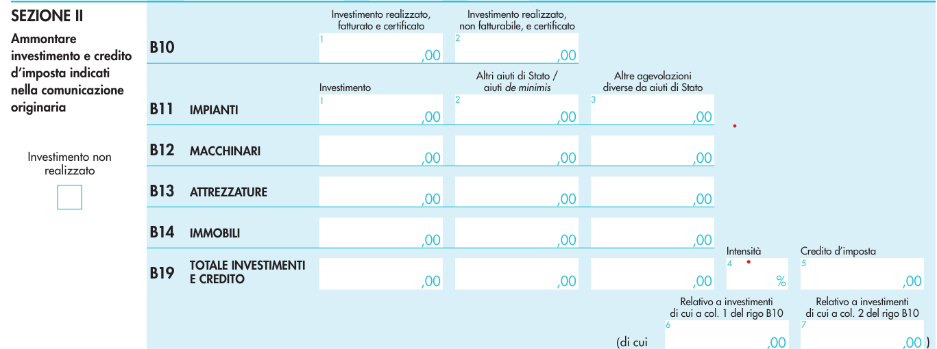 Quadro B - Sezione II